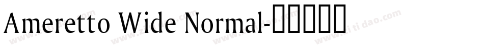 Ameretto Wide Normal字体转换